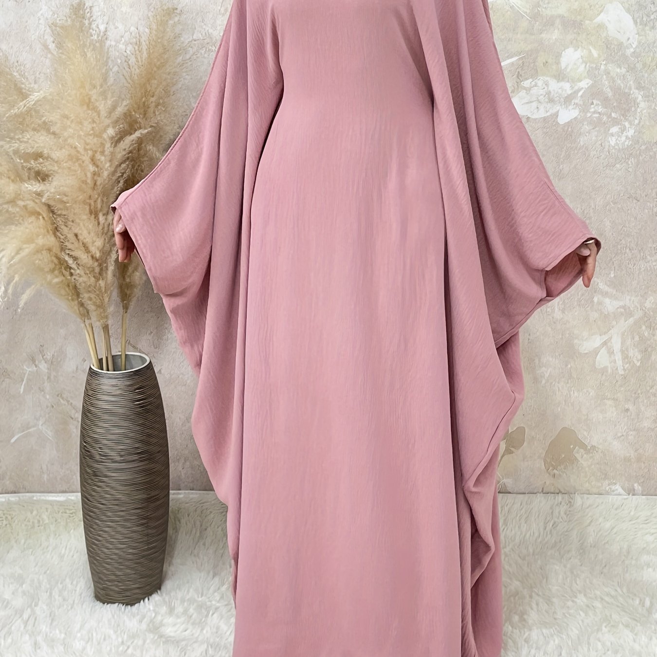 Duaa - Ice silk Abaya (without hijab) - Ergosalah - Ergonomic padded prayer mat for knee support