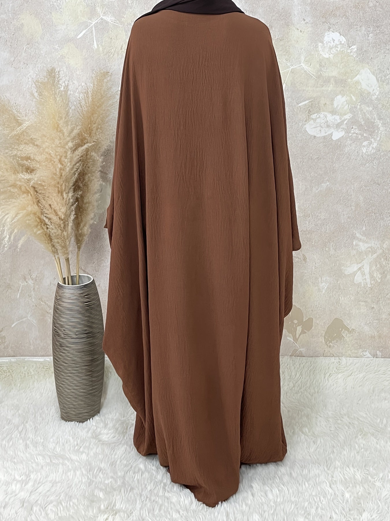 Duaa - Ice silk Abaya (without hijab) - Ergosalah - Ergonomic padded prayer mat for knee support