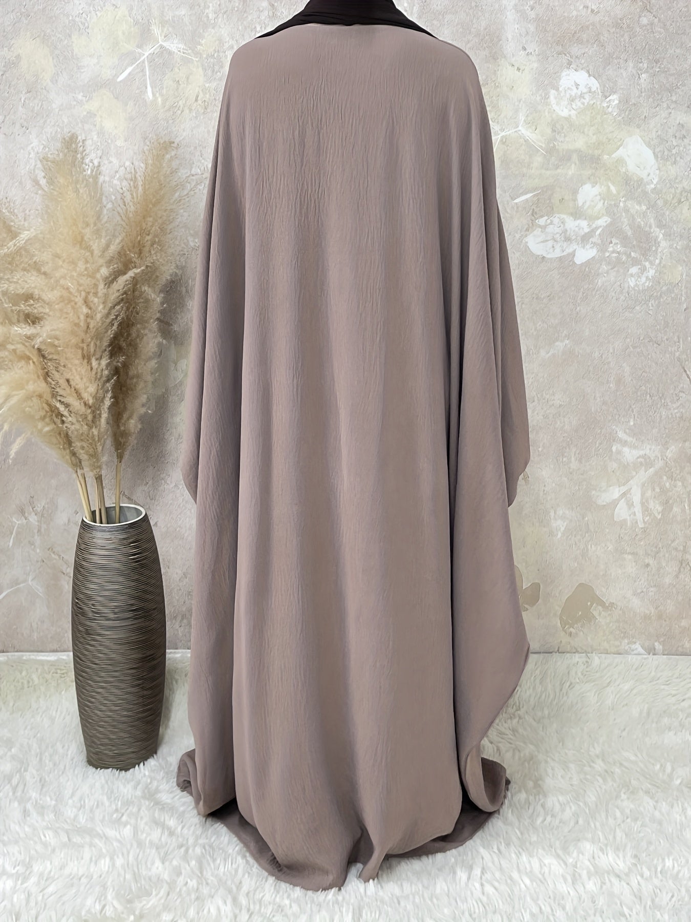 Duaa - Ice silk Abaya (without hijab) - Ergosalah - Ergonomic padded prayer mat for knee support