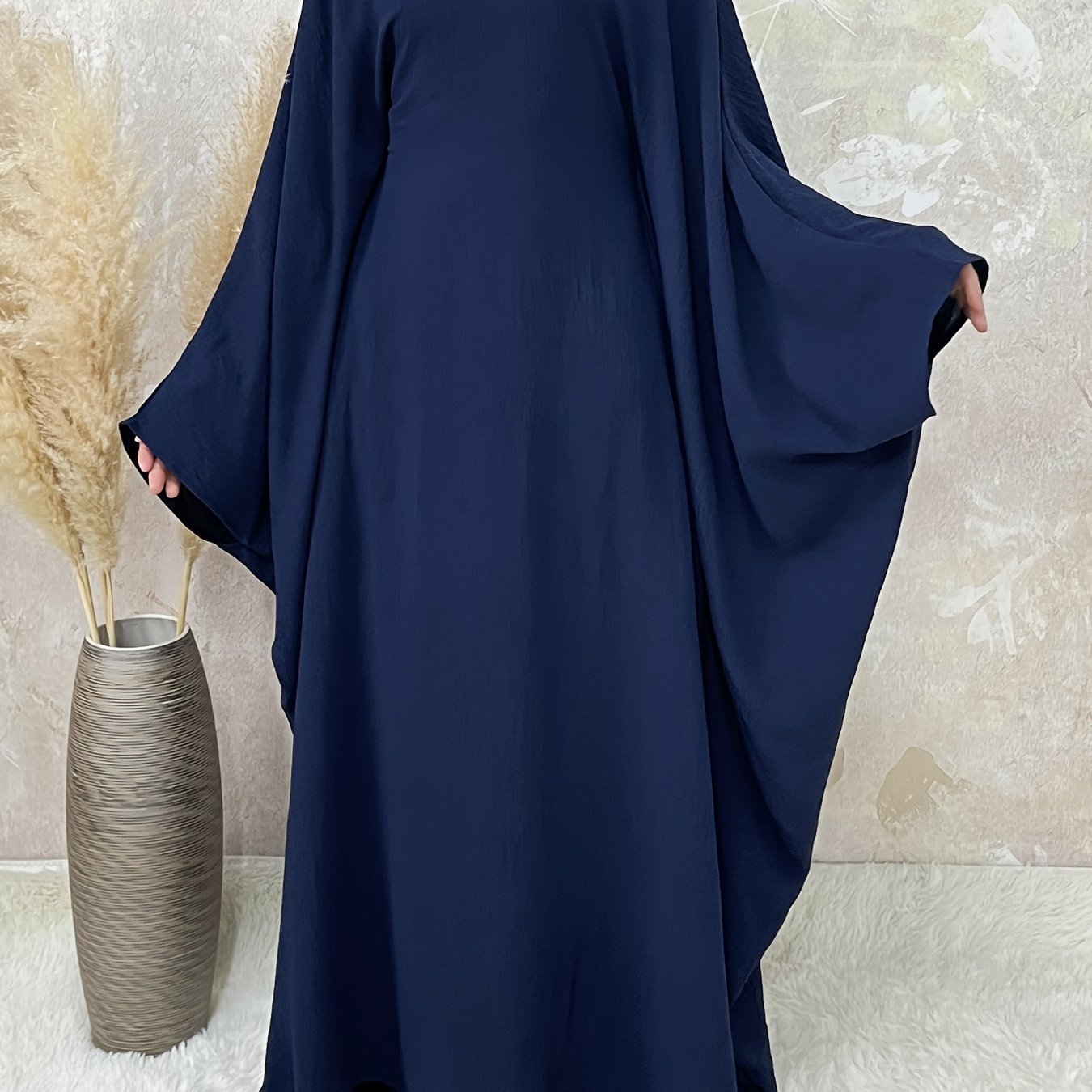 Duaa - Ice silk Abaya (without hijab) - Ergosalah - Ergonomic padded prayer mat for knee support