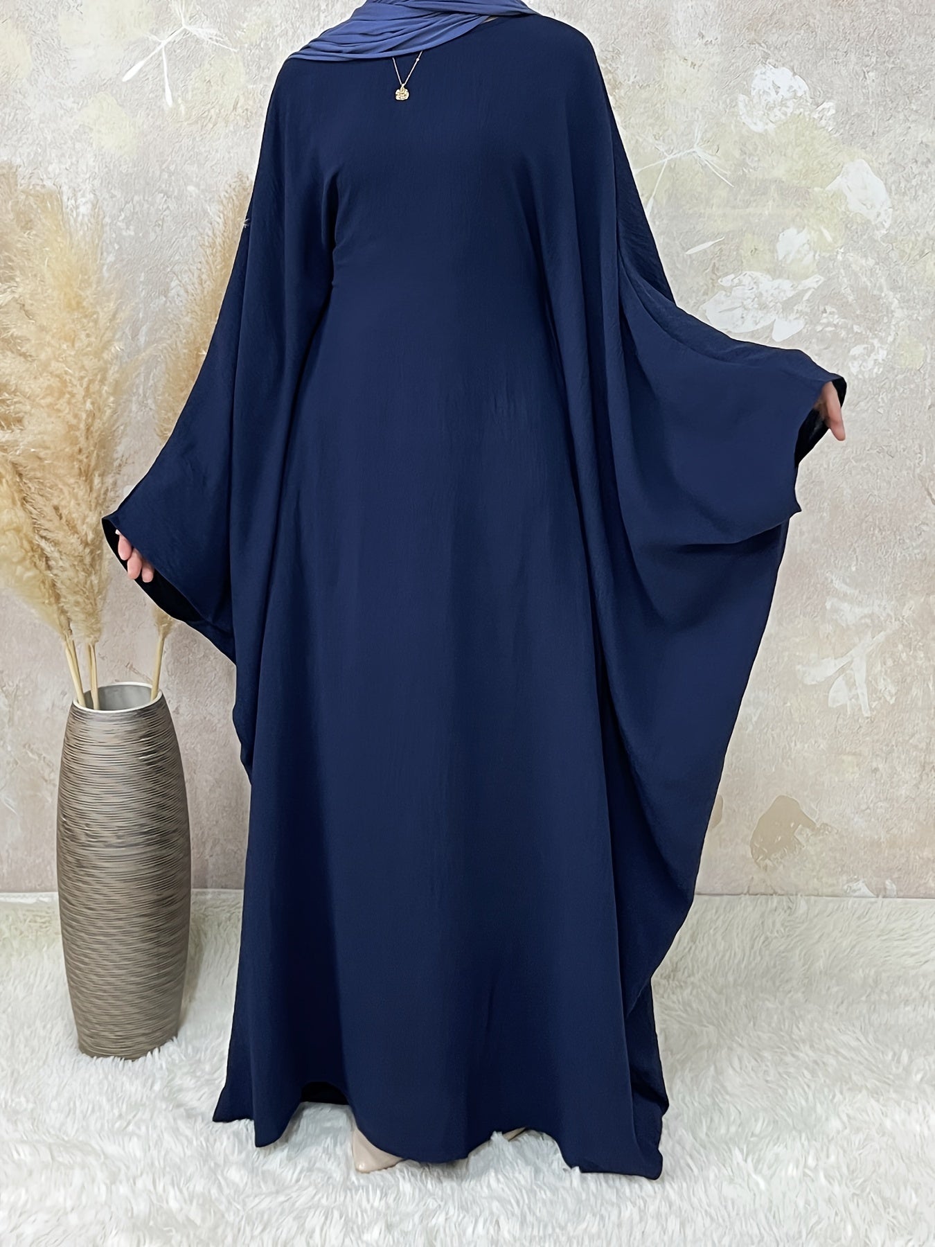 Duaa - Ice silk Abaya (without hijab) - Ergosalah - Ergonomic padded prayer mat for knee support