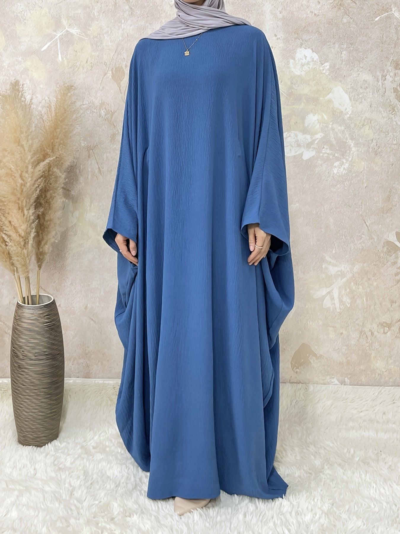 Duaa - Ice silk Abaya (without hijab) - Ergosalah - Ergonomic padded prayer mat for knee support
