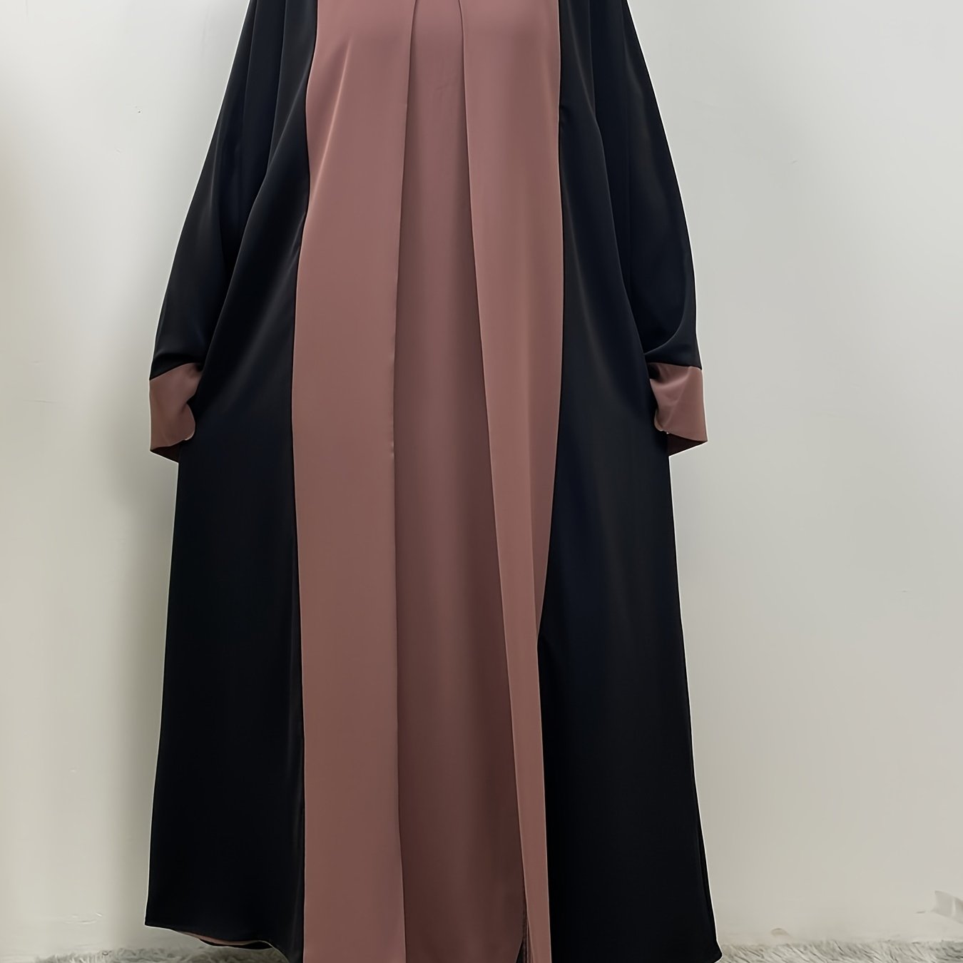 Elegant Faux Two - Piece Abaya - Ergosalah - Ergonomic padded prayer mat for knee support