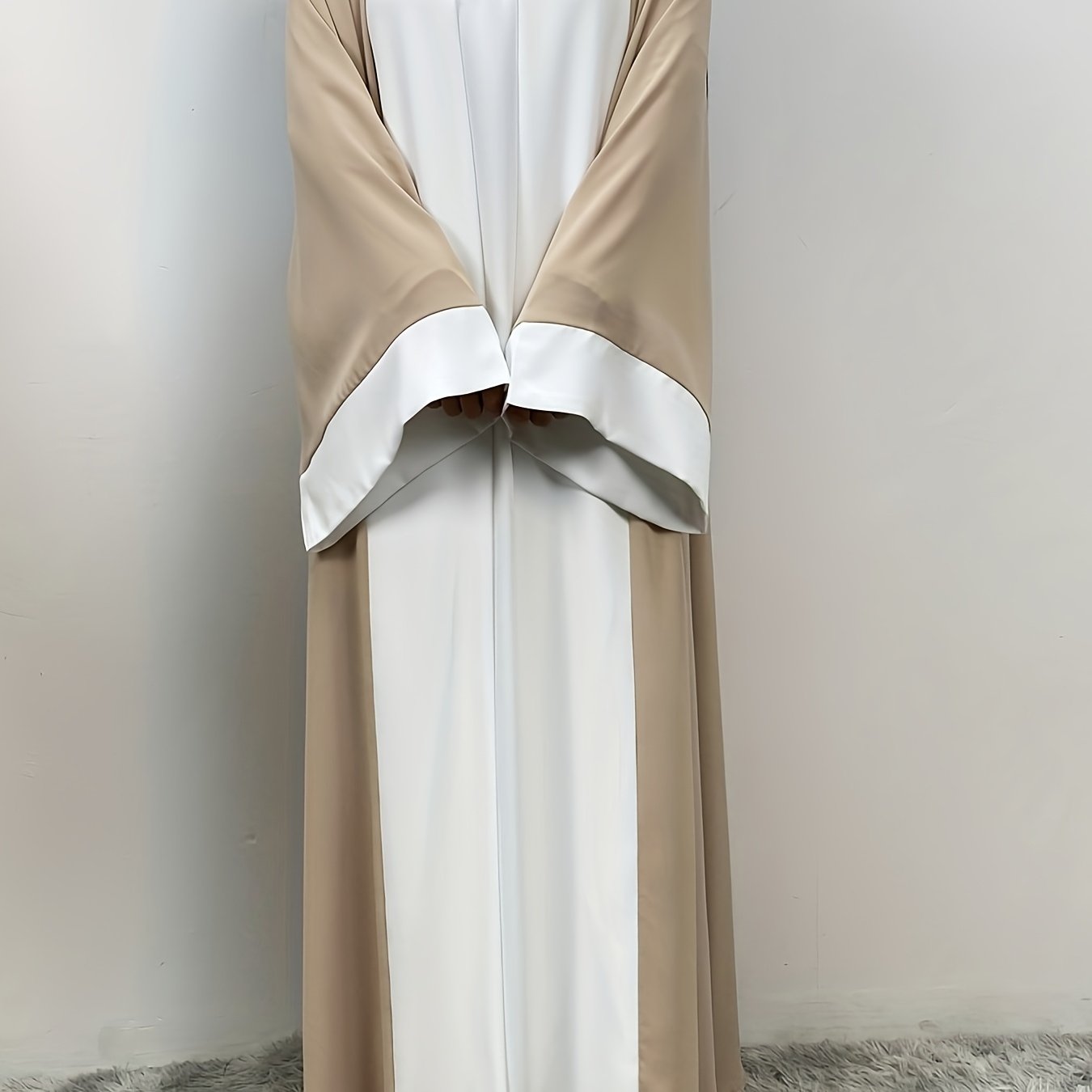 Elegant Faux Two - Piece Abaya - Ergosalah - Ergonomic padded prayer mat for knee support