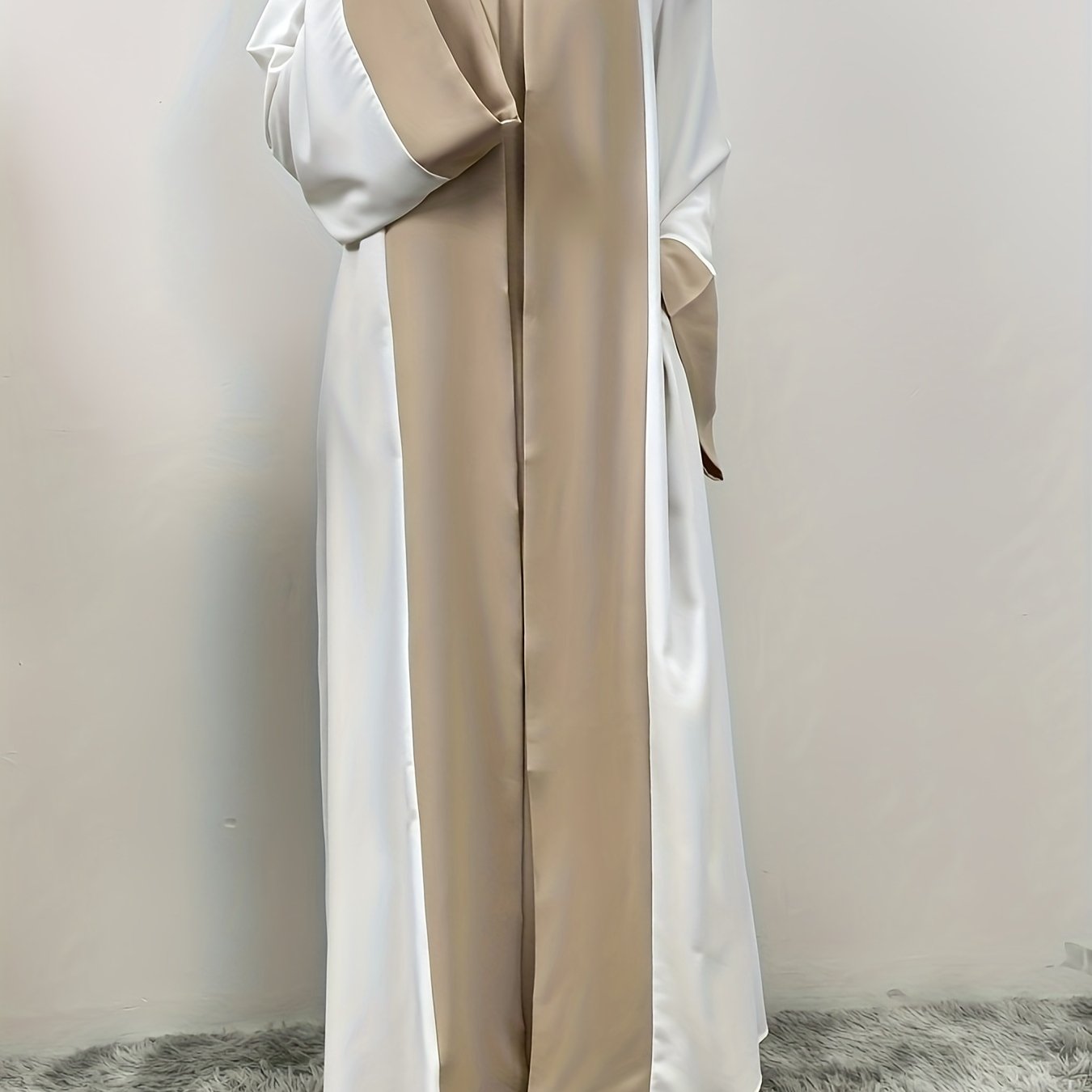 Elegant Faux Two - Piece Abaya - Ergosalah - Ergonomic padded prayer mat for knee support