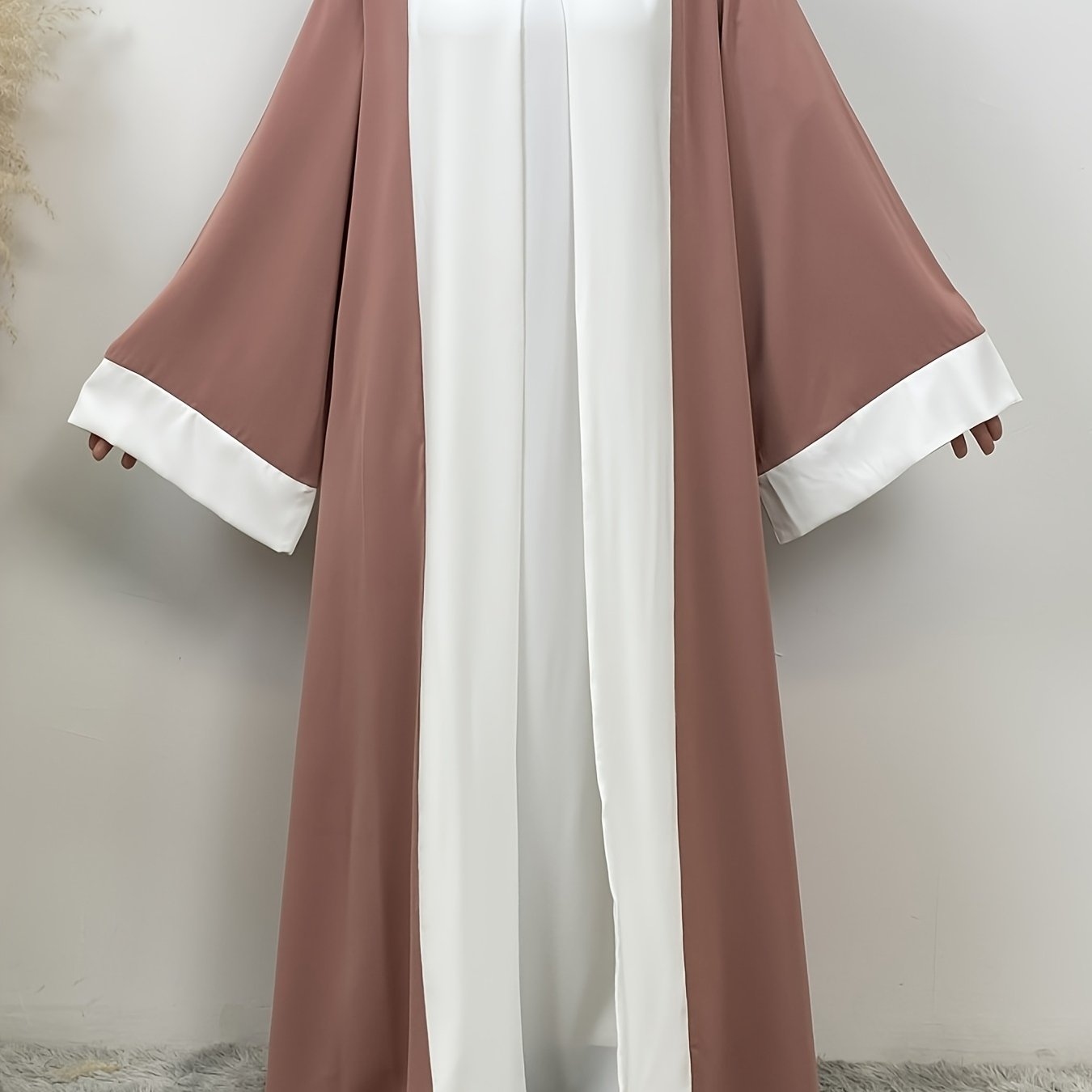 Elegant Faux Two - Piece Abaya - Ergosalah - Ergonomic padded prayer mat for knee support