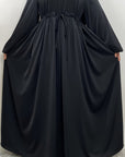 Elegant Long Sleeve Zipper Abaya - Ergosalah - Ergonomic padded prayer mat for knee support