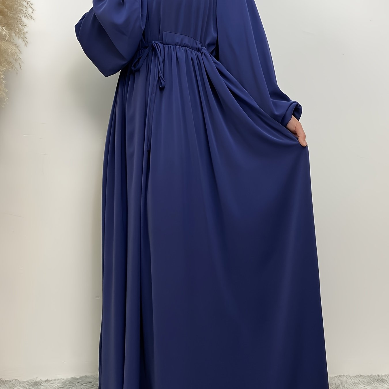 Elegant Long Sleeve Zipper Abaya - Ergosalah - Ergonomic padded prayer mat for knee support