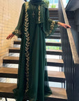 Fadhaa - Chiffon abaya set (including hijab) - Ergosalah - Ergonomic padded prayer mat for knee support