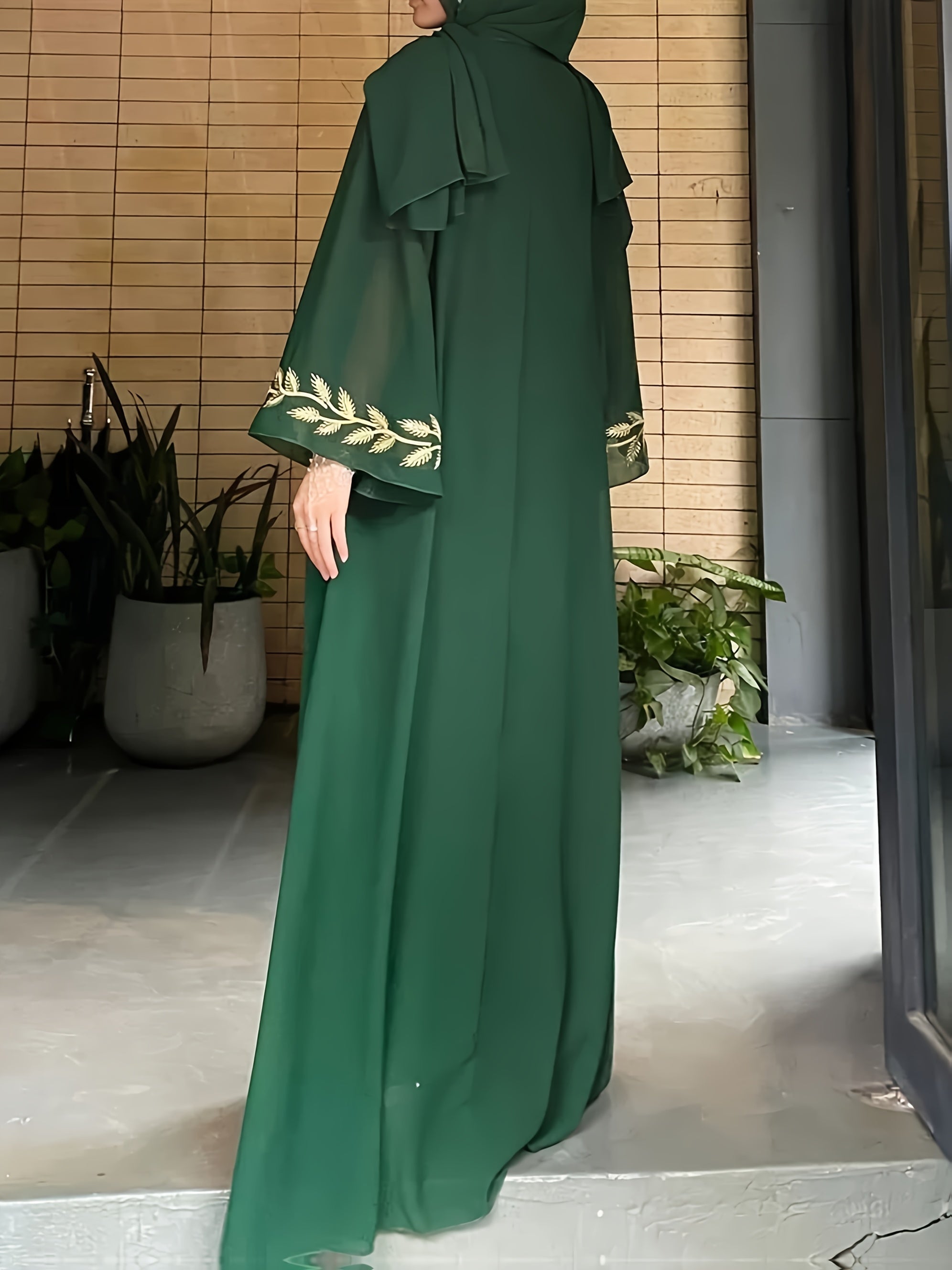 Fadhaa - Chiffon abaya set (including hijab) - Ergosalah - Ergonomic padded prayer mat for knee support