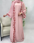 Fadhaa - Chiffon abaya set (including hijab) - Ergosalah - Ergonomic padded prayer mat for knee support