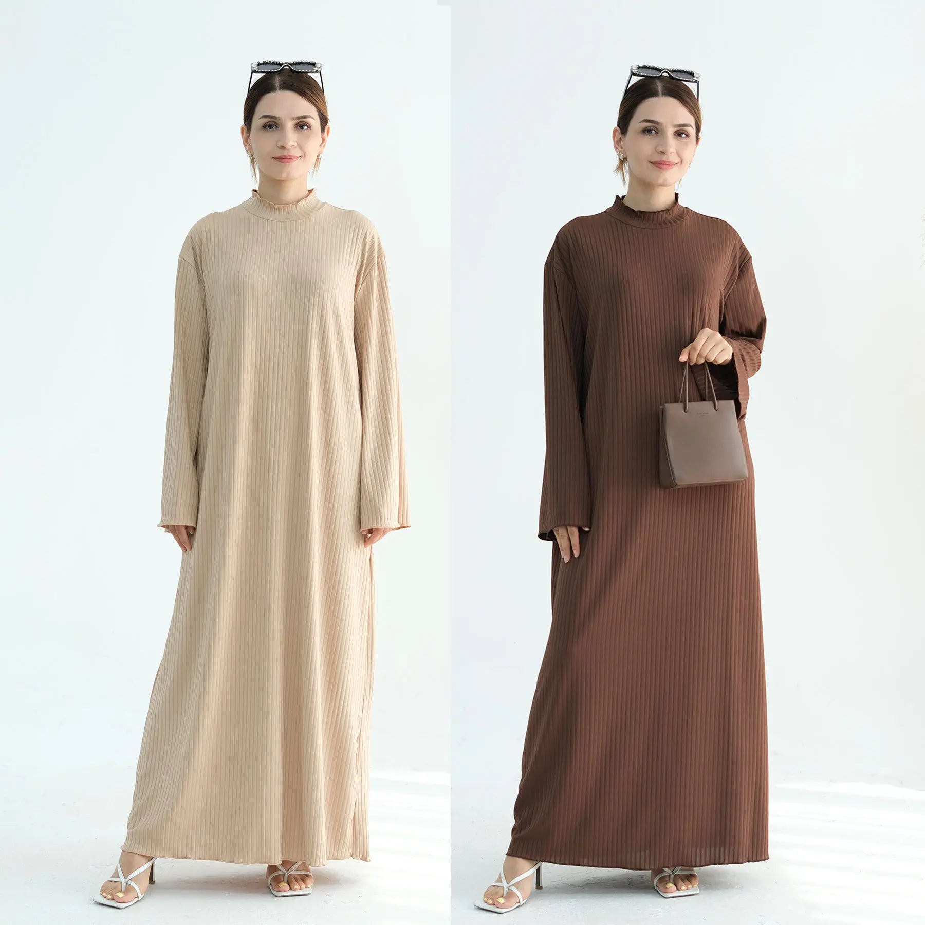 High Neck Daily Modest Abaya - Ergosalah - Ergonomic padded prayer mat for knee support