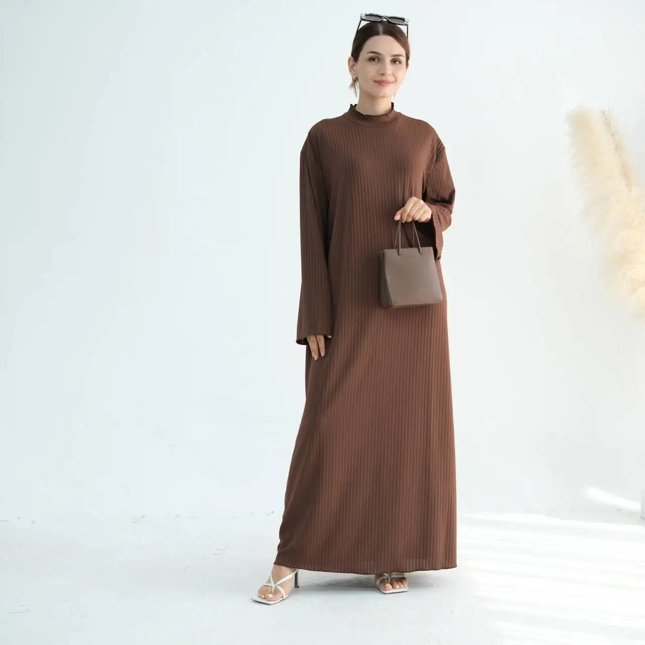 High Neck Daily Modest Abaya - Ergosalah - Ergonomic padded prayer mat for knee support