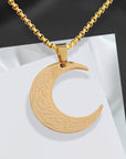 Inna Ma’al Usri Yusra Crescent Moon Necklace - Ergosalah - Ergonomic padded prayer mat for knee support