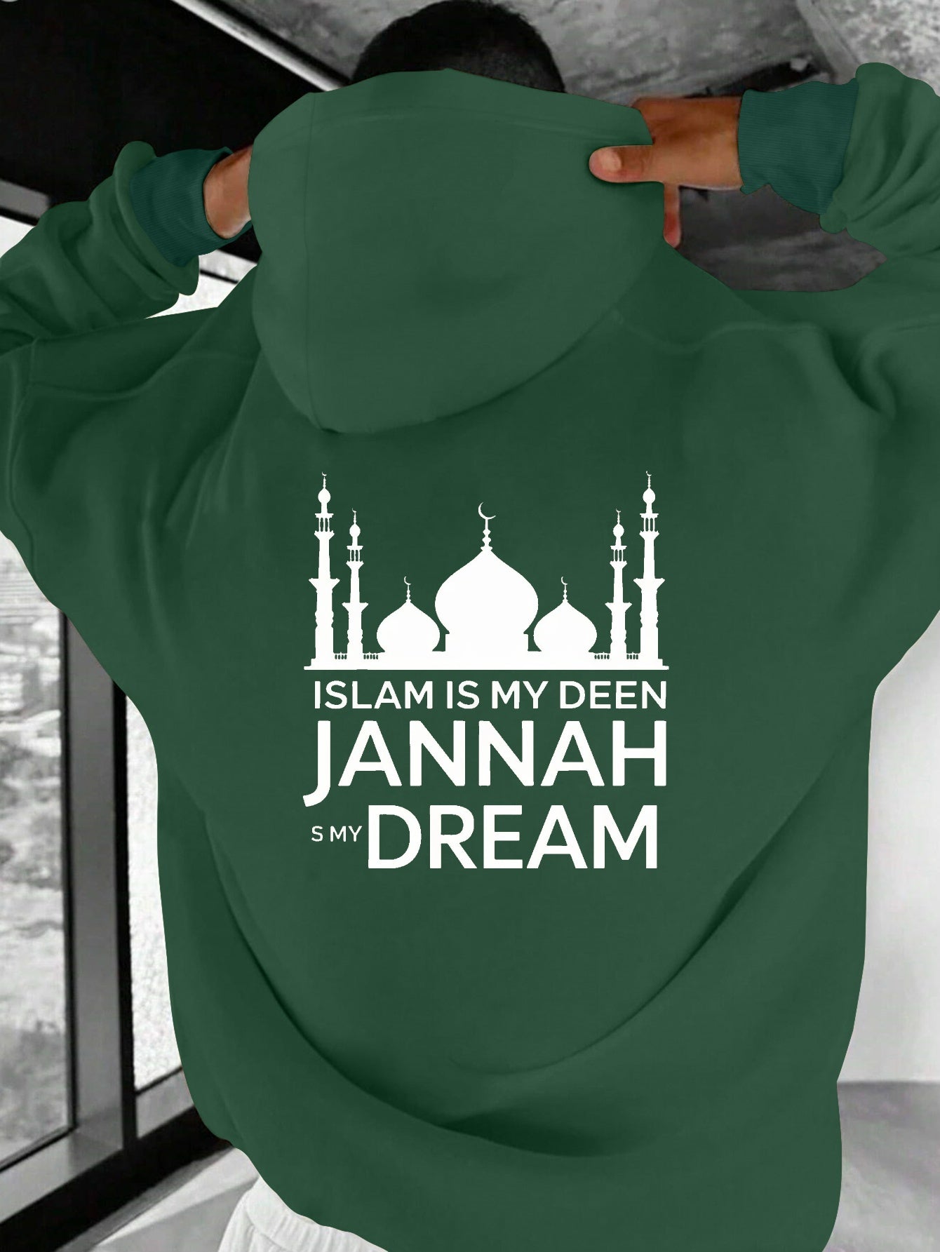 Islam Is My Deen Jannah Dream Hoodie | Unisex Front Print - Ergosalah - Ergonomic padded prayer mat for knee support