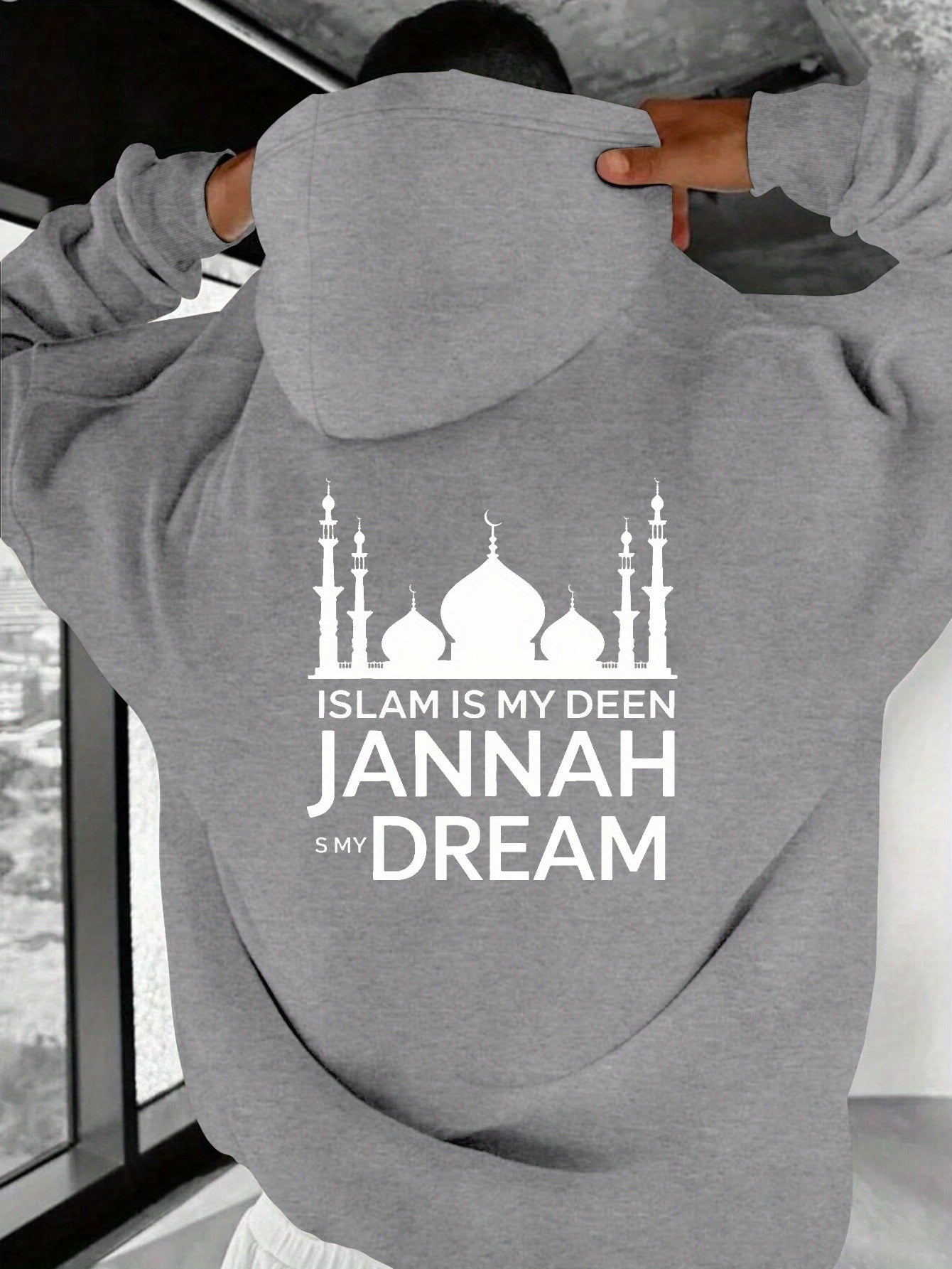 Islam Is My Deen Jannah Dream Hoodie | Unisex Front Print - Ergosalah - Ergonomic padded prayer mat for knee support