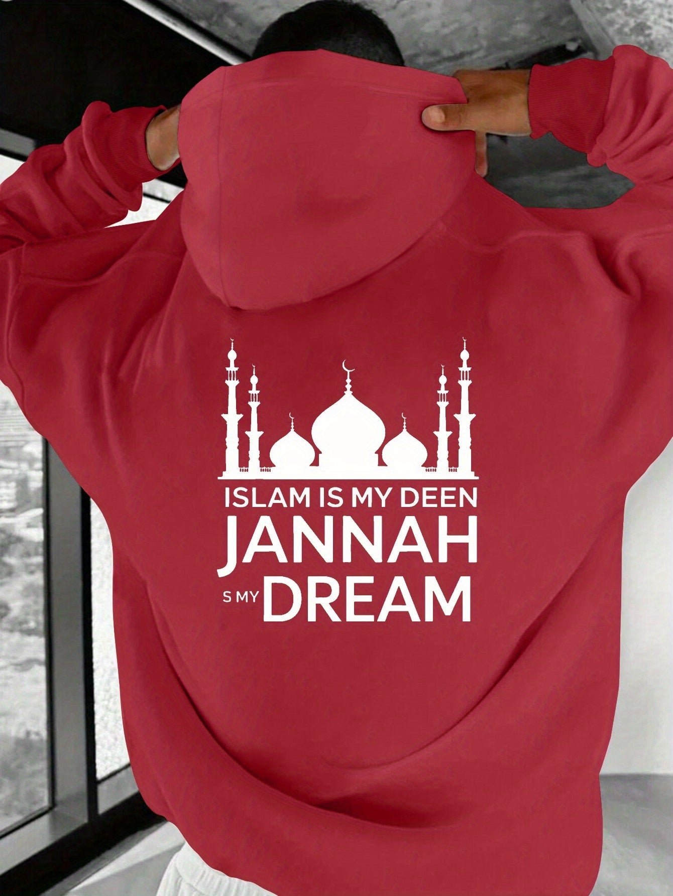 Islam Is My Deen Jannah Dream Hoodie | Unisex Front Print - Ergosalah - Ergonomic padded prayer mat for knee support