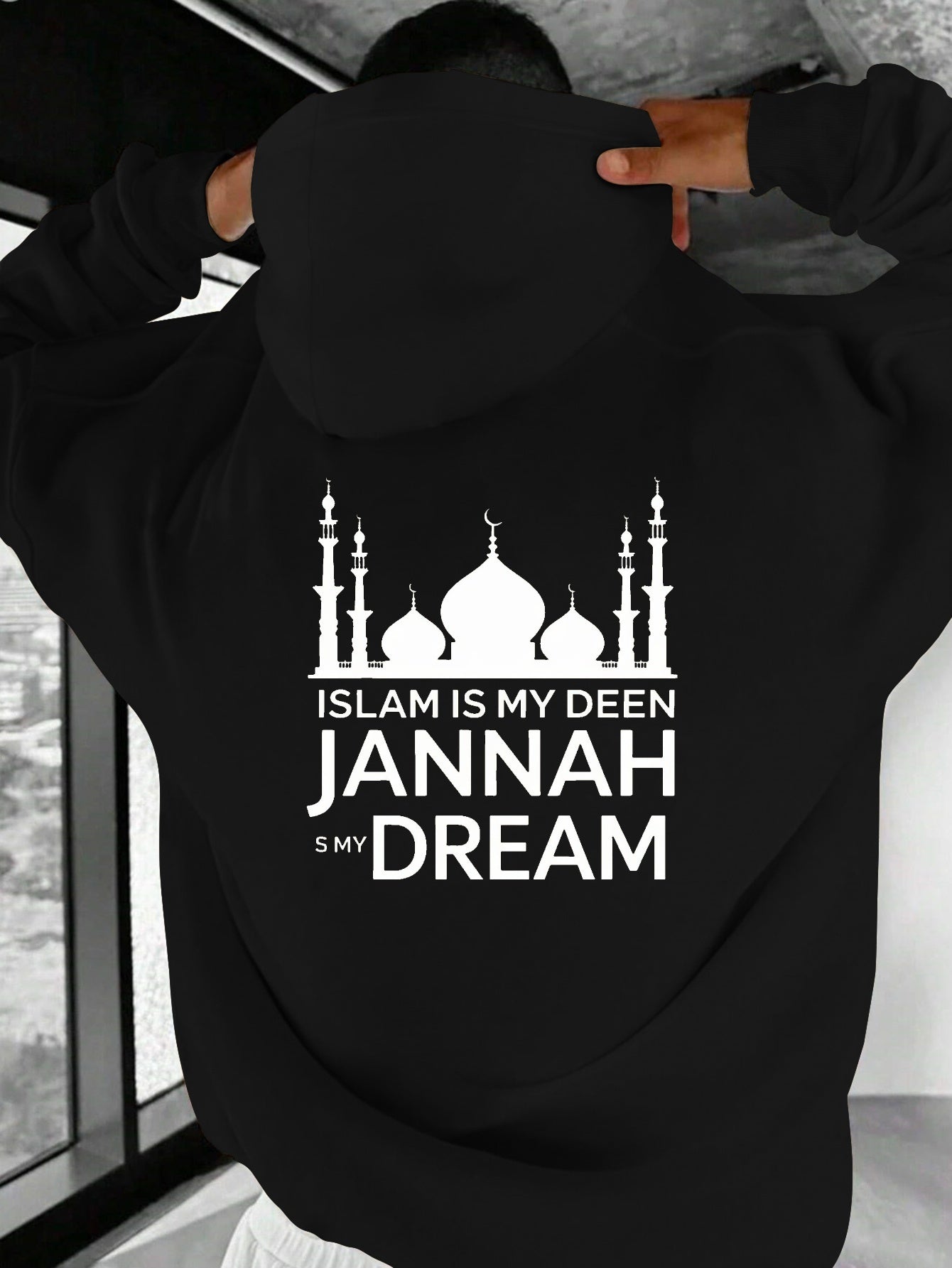 Islam Is My Deen Jannah Dream Hoodie | Unisex Front Print - Ergosalah - Ergonomic padded prayer mat for knee support
