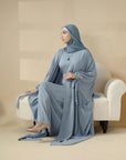 Islamic Modest 5 - Piece Farasha Abaya Set - Ergosalah - Ergonomic padded prayer mat for knee support