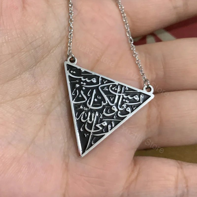 Islamic Triangle Pendant Unisex - Ergosalah - Ergonomic padded prayer mat for knee support