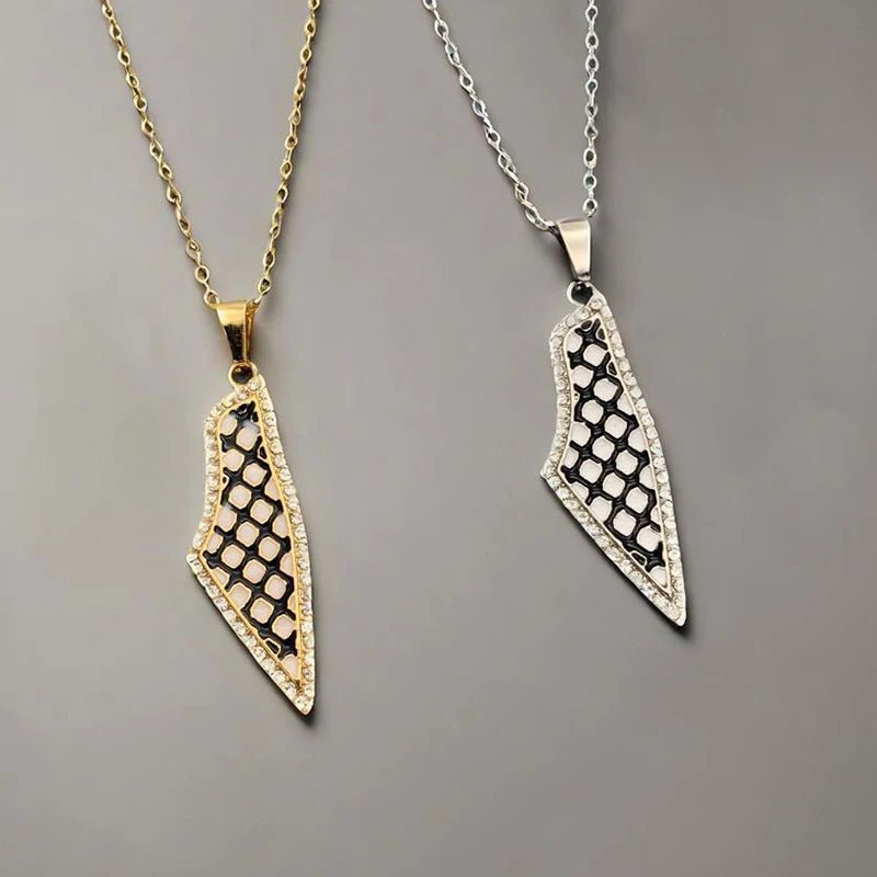 Keffiyeh Palestine Necklace Unisex - Ergosalah - Ergonomic padded prayer mat for knee support