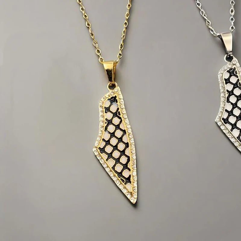 Keffiyeh Palestine Necklace Unisex - Ergosalah - Ergonomic padded prayer mat for knee support