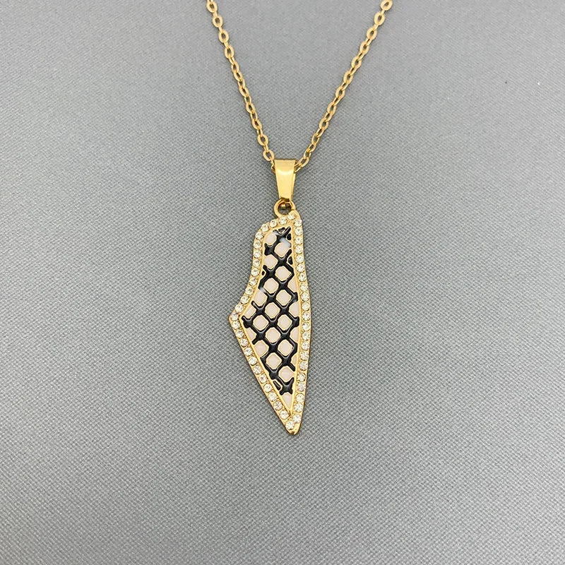 Keffiyeh Palestine Necklace Unisex - Ergosalah - Ergonomic padded prayer mat for knee support