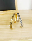 Keffiyeh Pattern Stainless Steel Cuff Bracelet Unisex - Ergosalah - Ergonomic padded prayer mat for knee support