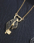 Keffiyeh Pendant Necklace - Ergosalah - Ergonomic padded prayer mat for knee support