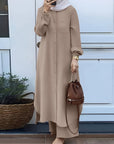 Layali Two - Piece Elegance Set - Ergosalah - Ergonomic padded prayer mat for knee support
