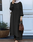 Layali Two - Piece Elegance Set - Ergosalah - Ergonomic padded prayer mat for knee support