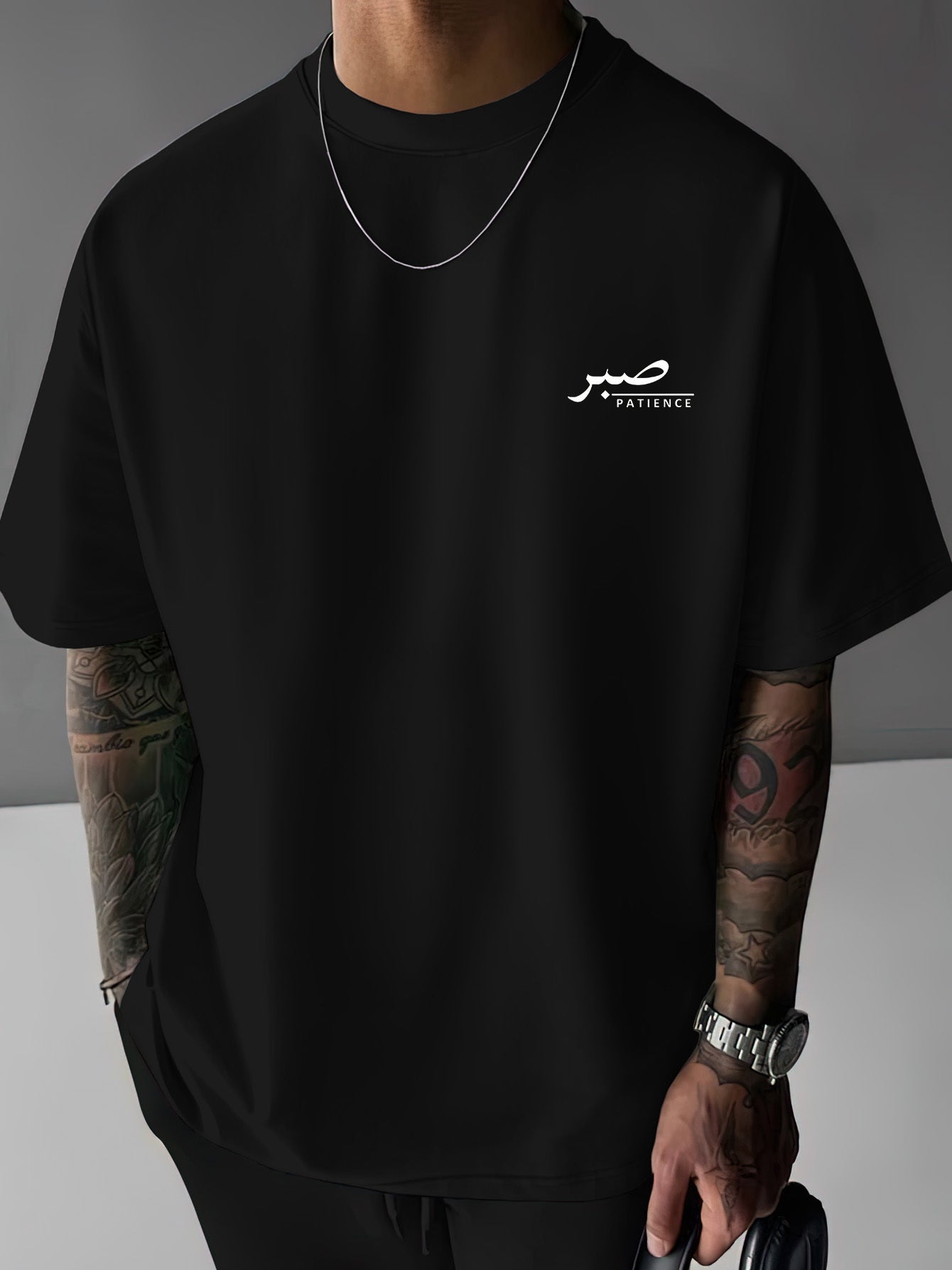 Men'S Summer Casual Round Neck T-Shirt with Islamic Arabic Calligraphy, 100% Polyester Fabric, Soft Ribbed Collar, Slightly Elastic, Multiple Colors, Perfect for Daily Wear and Trendy Outfits, Casual Summer Wear | Trendy Casual Style | Subtle Design - Ergosalah - Ergonomic padded prayer mat for knee support