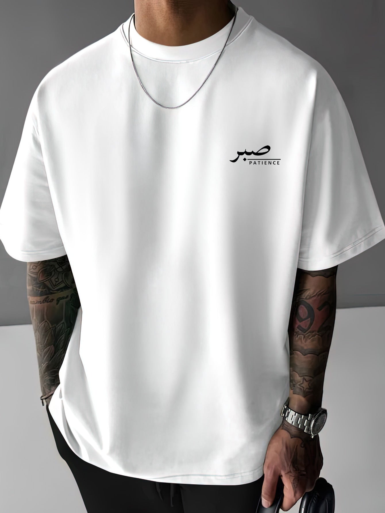 Men'S Summer Casual Round Neck T-Shirt with Islamic Arabic Calligraphy, 100% Polyester Fabric, Soft Ribbed Collar, Slightly Elastic, Multiple Colors, Perfect for Daily Wear and Trendy Outfits, Casual Summer Wear | Trendy Casual Style | Subtle Design - Ergosalah - Ergonomic padded prayer mat for knee support