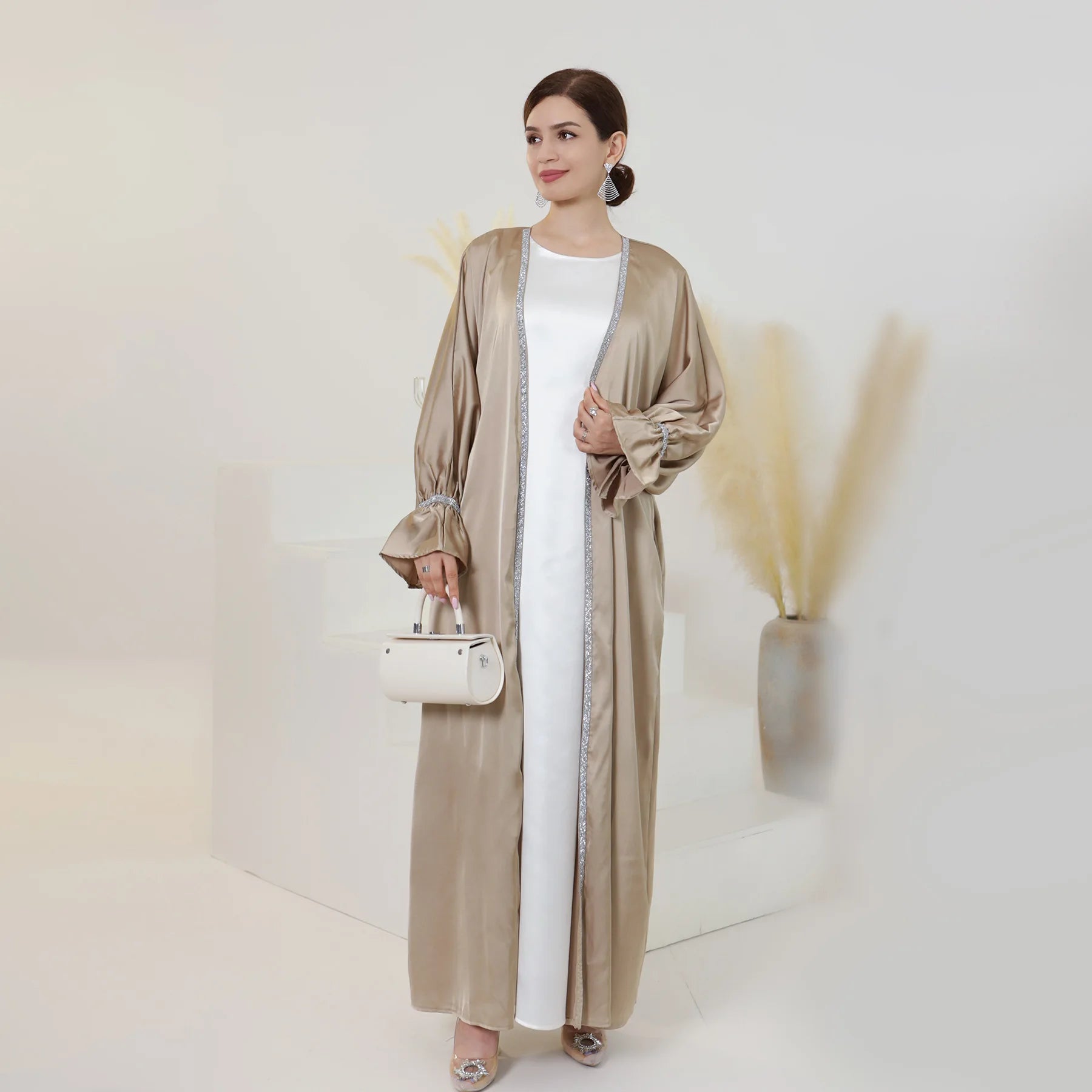 Mina - Nida Abaya Set (Includes Inner Dress & Belt) - Ergosalah - Ergonomic padded prayer mat for knee support