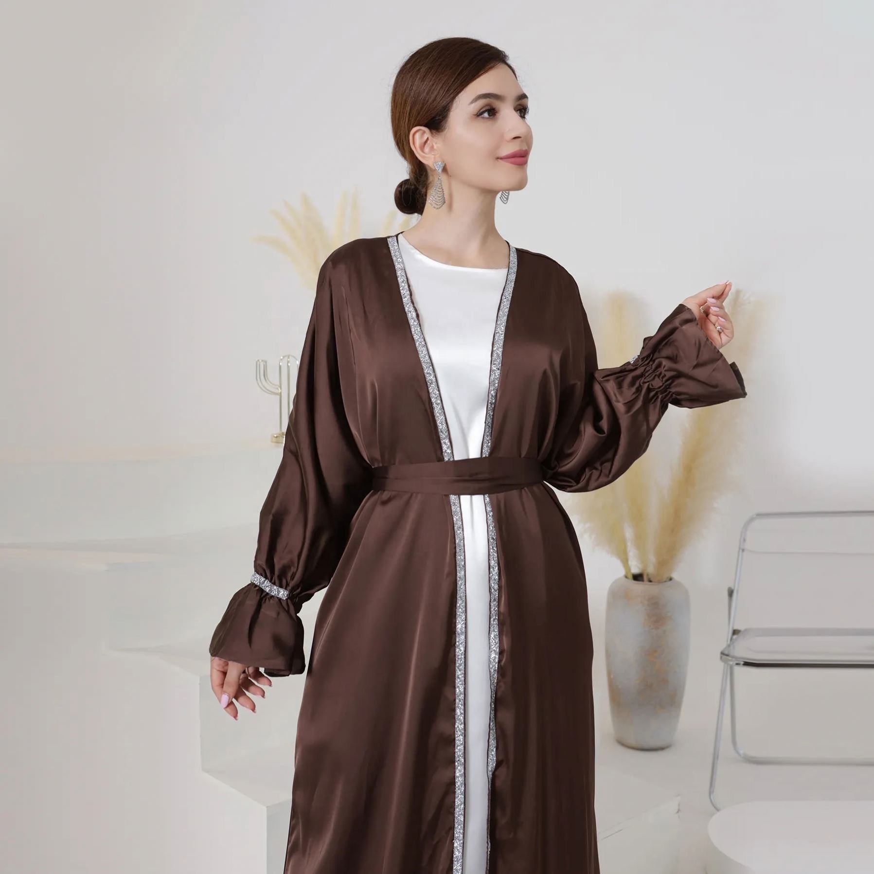 Mina - Nida Abaya Set (Includes Inner Dress & Belt) - Ergosalah - Ergonomic padded prayer mat for knee support