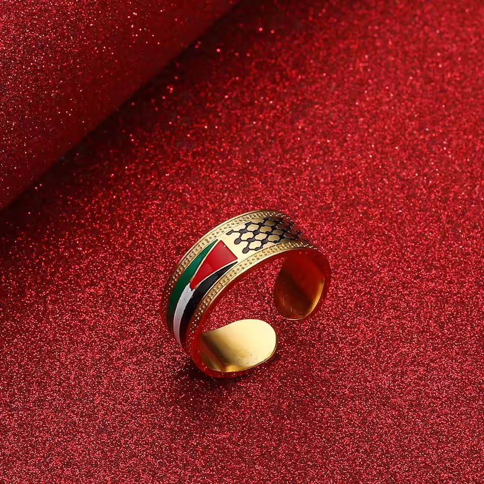 Modern Palestine Map Ring – Stainless Steel | Boys & Girls - Ergosalah - Ergonomic padded prayer mat for knee support