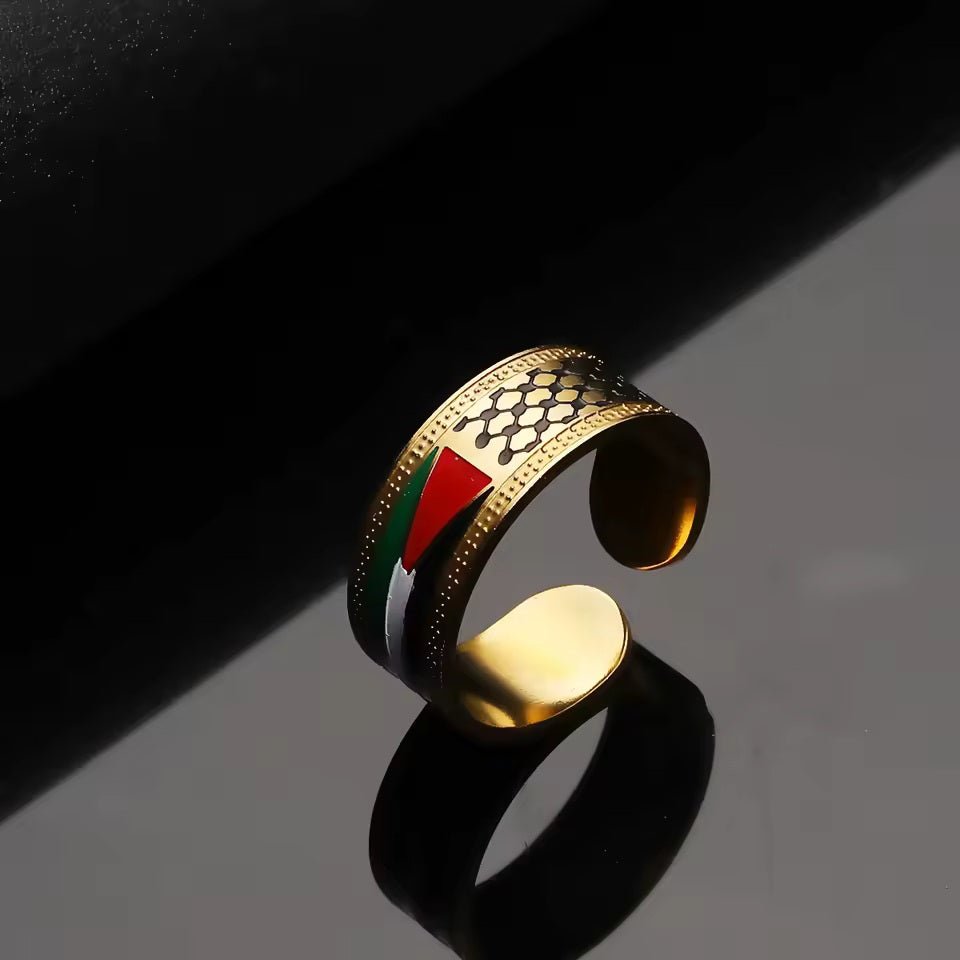 Modern Palestine Map Ring – Stainless Steel | Boys & Girls - Ergosalah - Ergonomic padded prayer mat for knee support