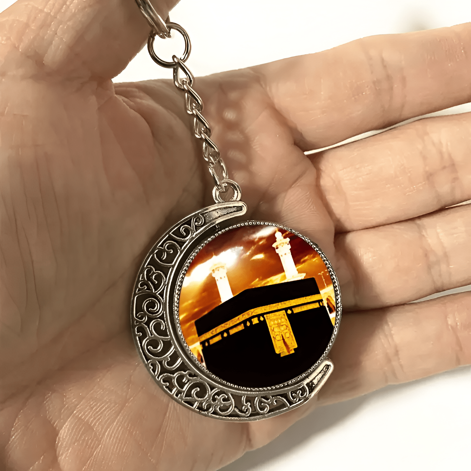 Moon Shaped Islamic Rotating Keychain - Ergosalah - Ergonomic padded prayer mat for knee support