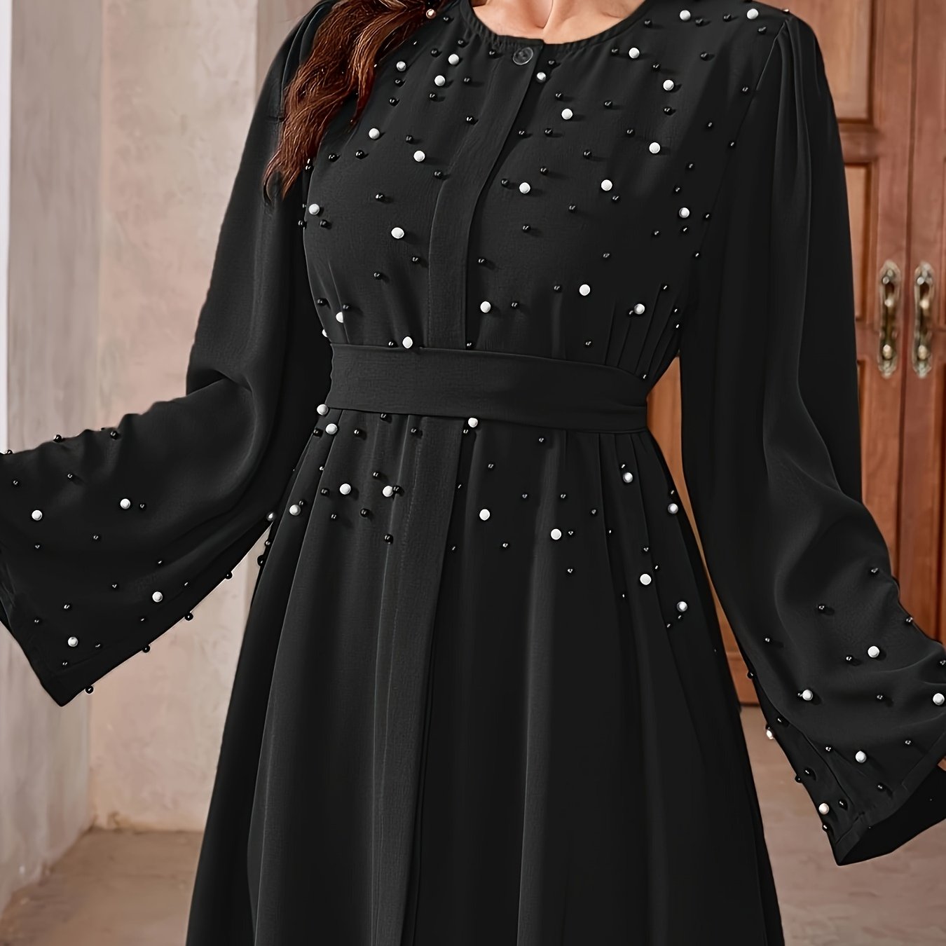 Noor - Polyester Abaya - Ergosalah - Ergonomic padded prayer mat for knee support