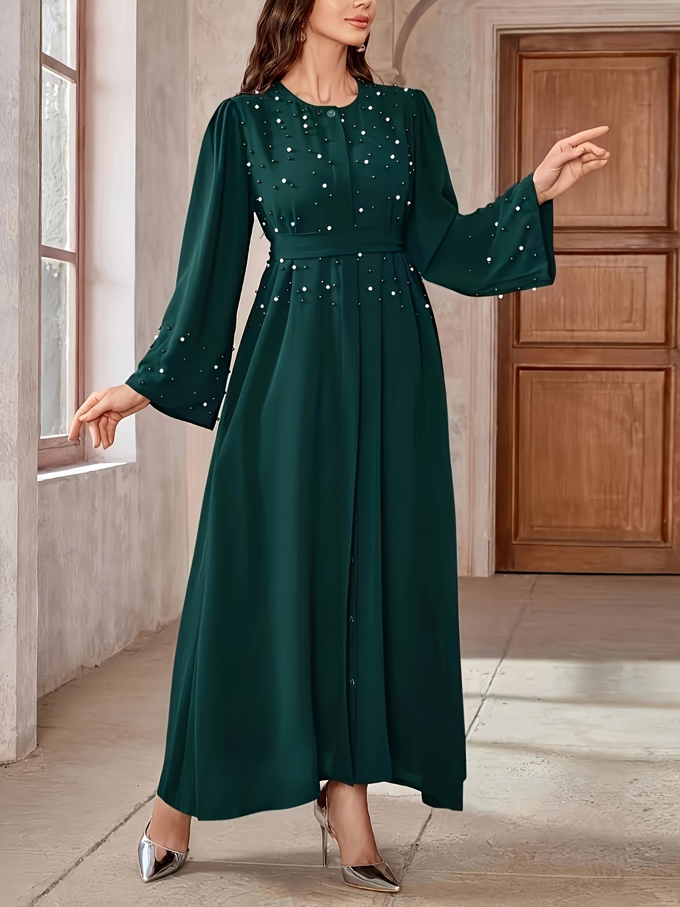 Noor - Polyester Abaya - Ergosalah - Ergonomic padded prayer mat for knee support