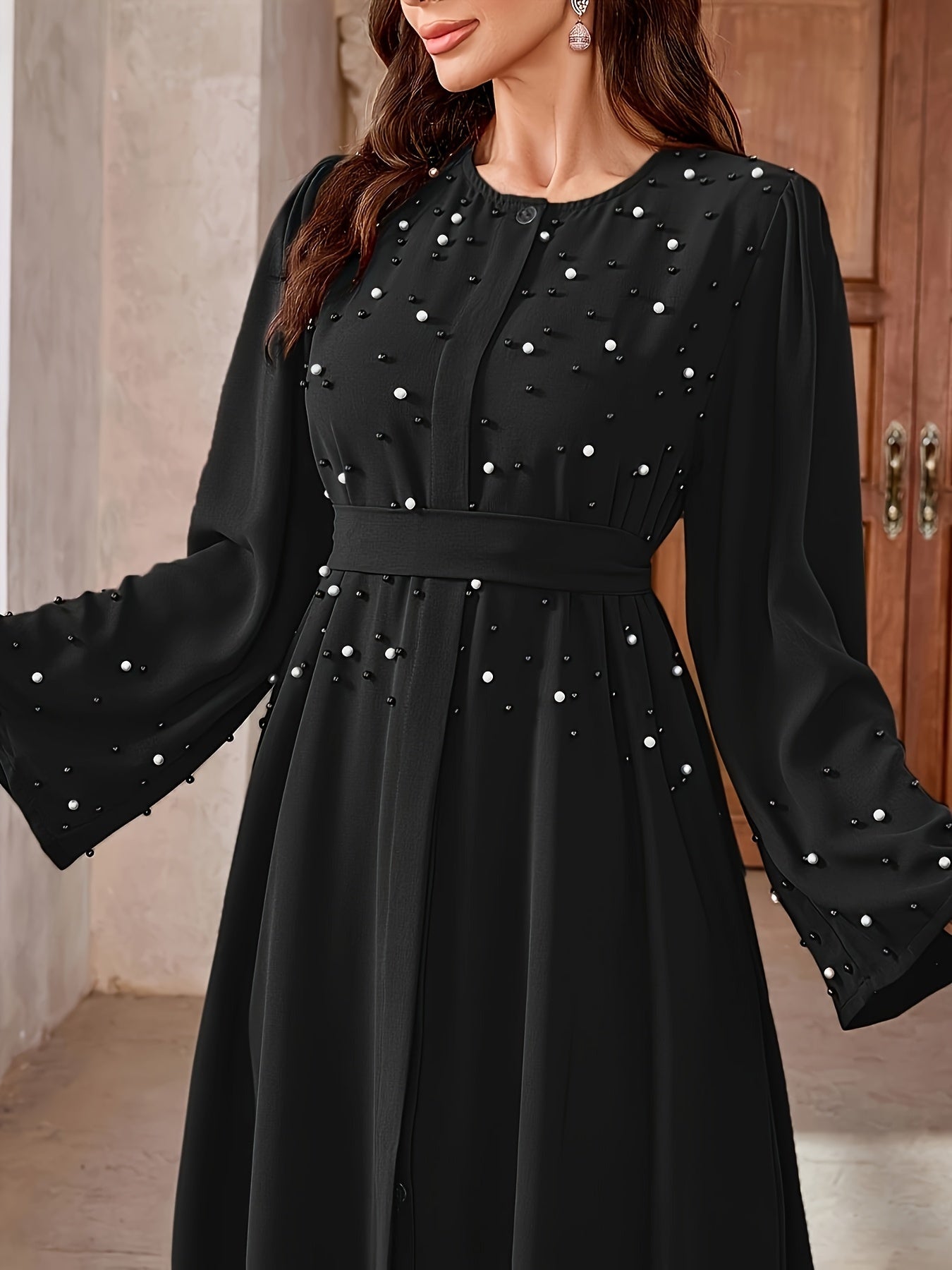 Noor - Polyester Abaya - Ergosalah - Ergonomic padded prayer mat for knee support