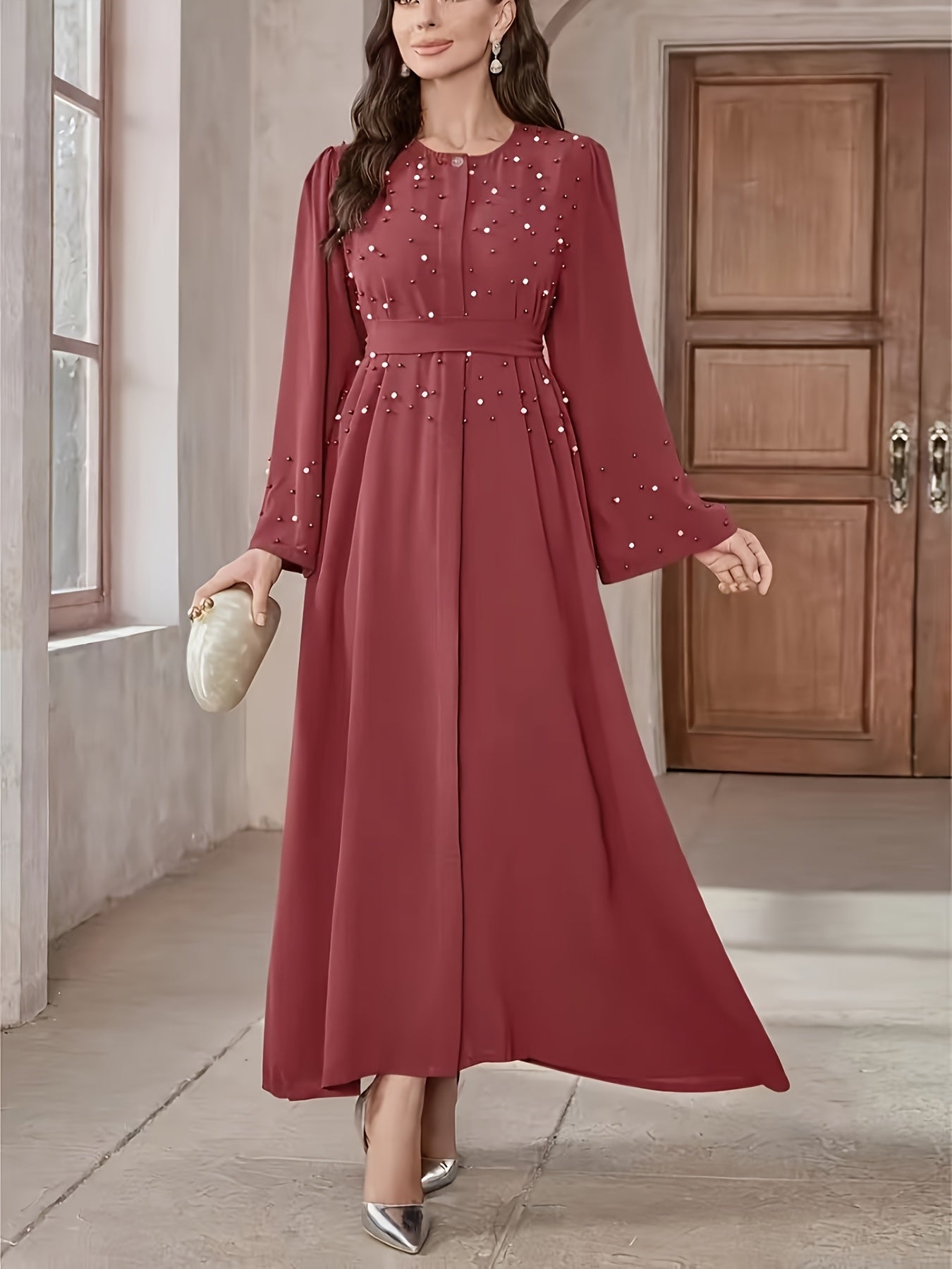 Noor - Polyester Abaya - Ergosalah - Ergonomic padded prayer mat for knee support