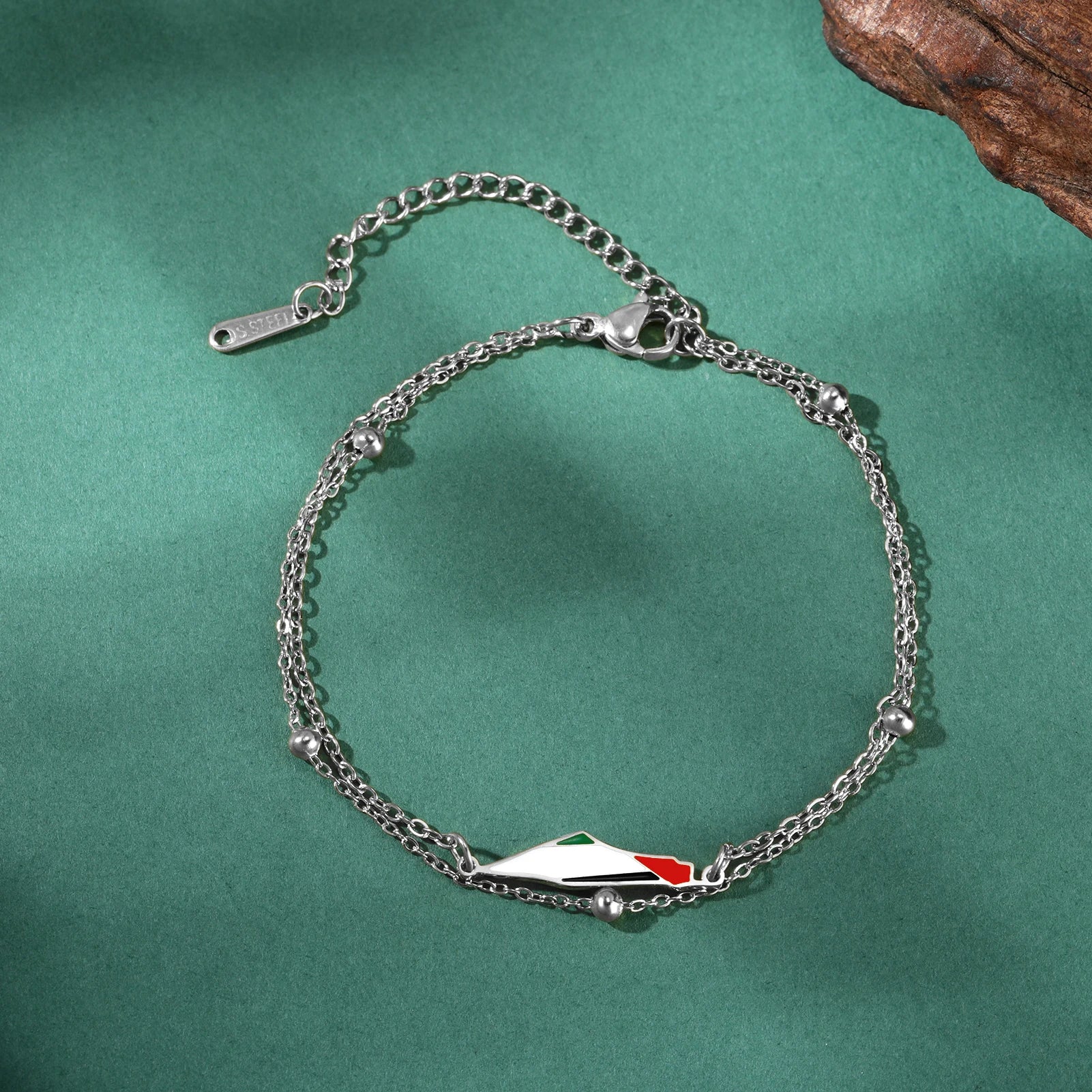Palestine Map Bracelet Gift for All – Stainless Steel - Ergosalah - Ergonomic padded prayer mat for knee support