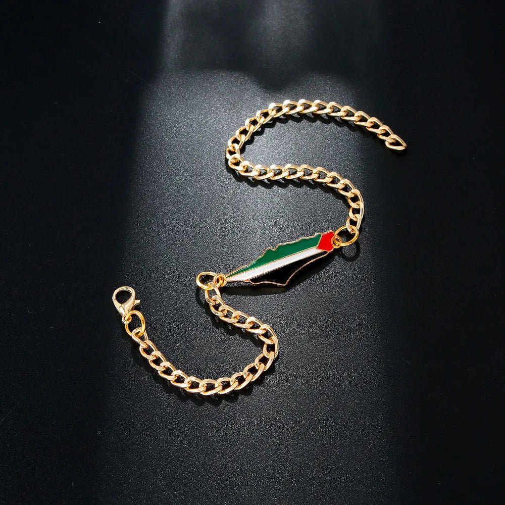 Palestine Map Charm Unisex Bracelet - Ergosalah - Ergonomic padded prayer mat for knee support