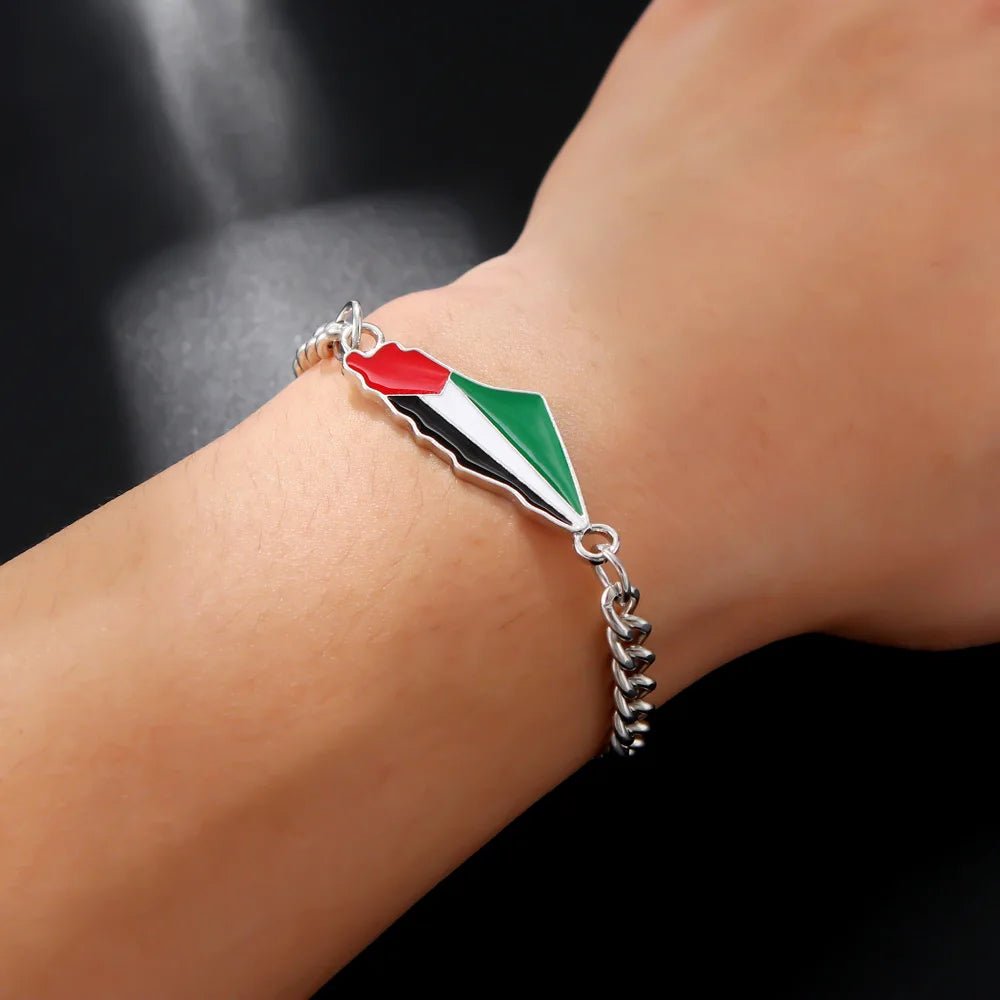 Palestine Map Charm Unisex Bracelet - Ergosalah - Ergonomic padded prayer mat for knee support