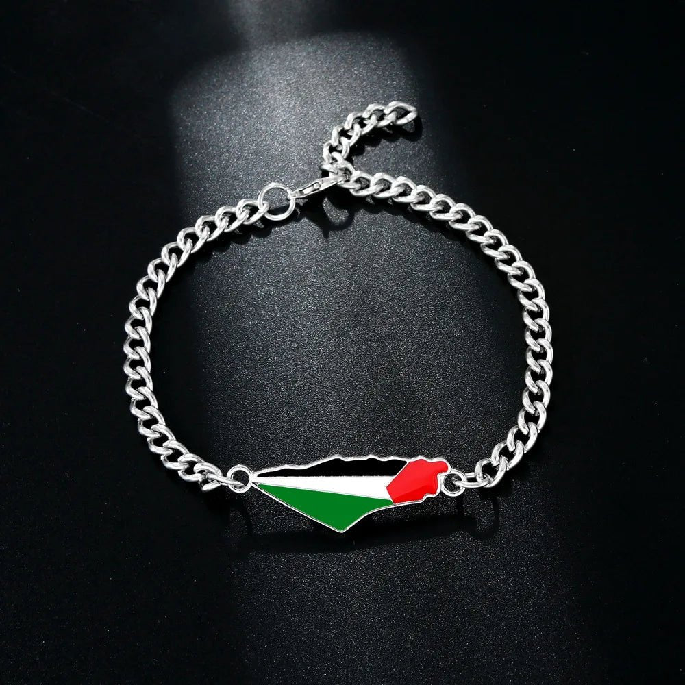 Palestine Map Charm Unisex Bracelet - Ergosalah - Ergonomic padded prayer mat for knee support