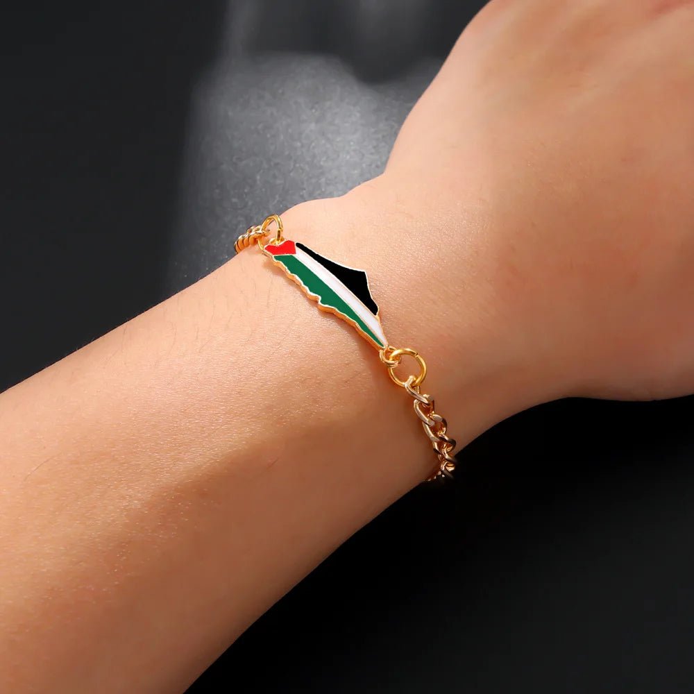 Palestine Map Charm Unisex Bracelet - Ergosalah - Ergonomic padded prayer mat for knee support