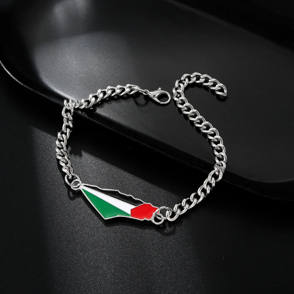 Palestine Map Charm Unisex Bracelet - Ergosalah - Ergonomic padded prayer mat for knee support