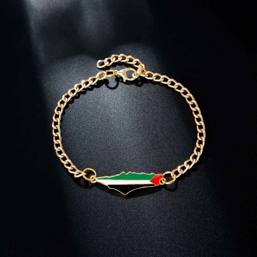 Palestine Map Charm Unisex Bracelet - Ergosalah - Ergonomic padded prayer mat for knee support