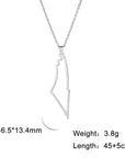 Palestine Map Necklace Stainless Steel Unisex - Ergosalah - Ergonomic padded prayer mat for knee support